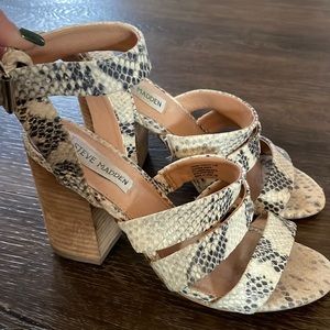 Steve Madden Heeled Sandal - Snake Print